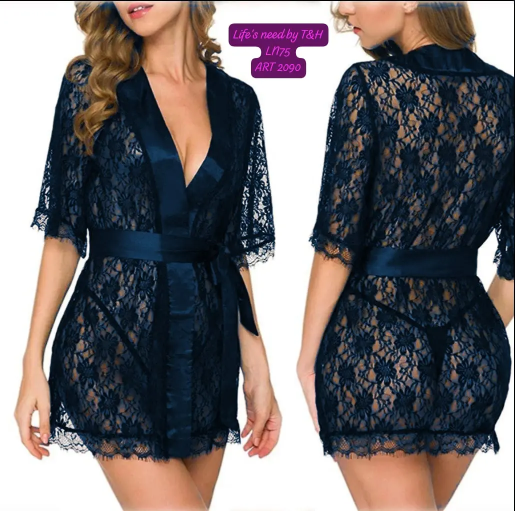 2 Piece Bridal Nighty Set – Silk Gown with Free Size Panty - Image 5