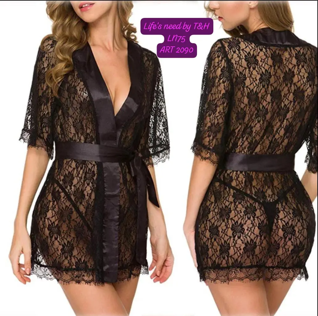 2 Piece Bridal Nighty Set – Silk Gown with Free Size Panty - Image 2