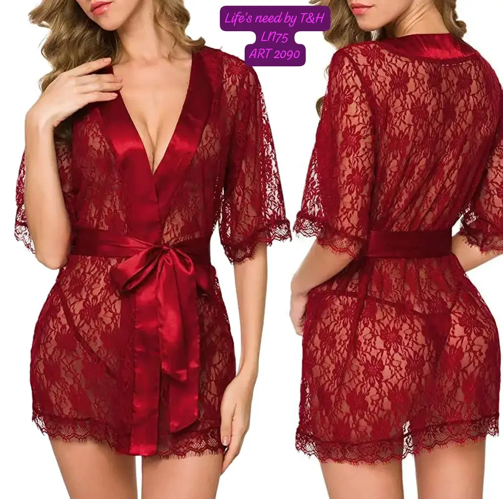 2 Piece Bridal Nighty Set – Silk Gown with Free Size Panty