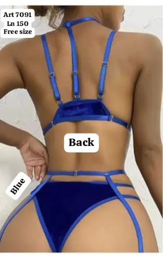 3PC Bridal Lingerie Garter Set – Bra, Thong & Garter Belt - Image 3