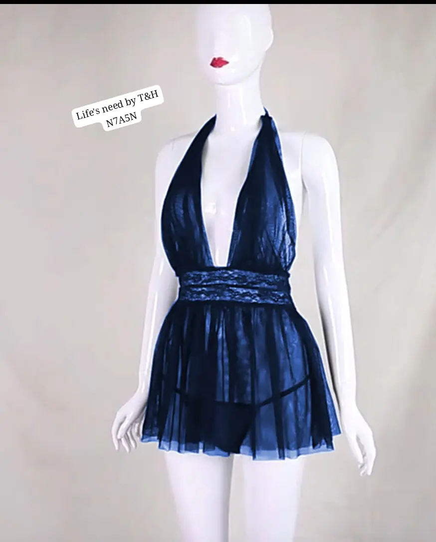 2 Piece Net Nighty with Thong Panty – Imported China Net - Image 2