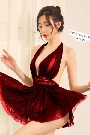 2 Piece Net Nighty with Thong Panty – Imported China Net