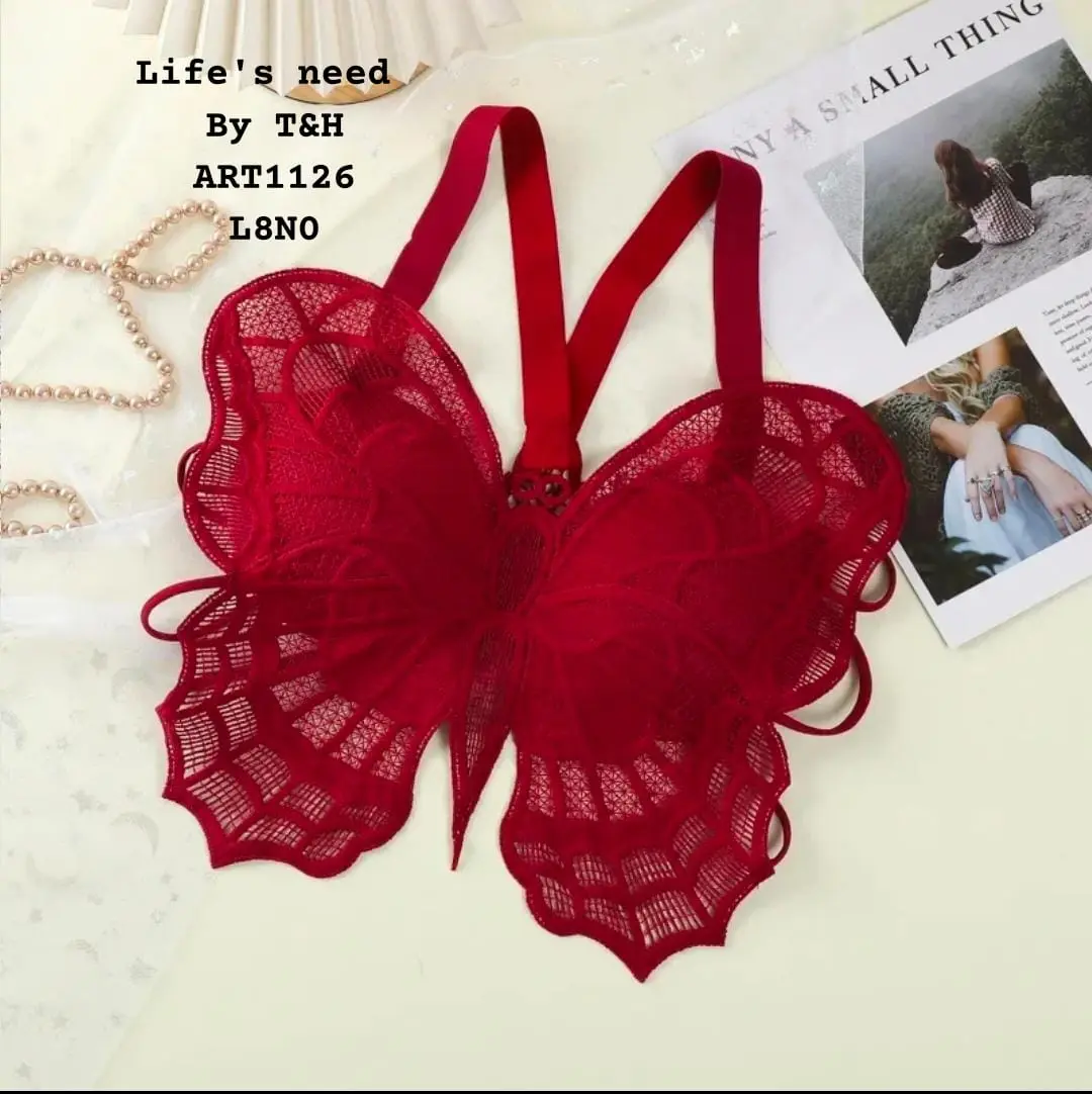 Fancy Butterfly Padded Bra - Image 5