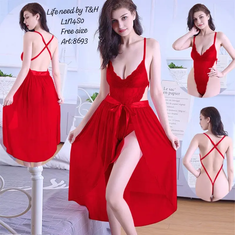 Bridal Short Net Nightwear 2Pc