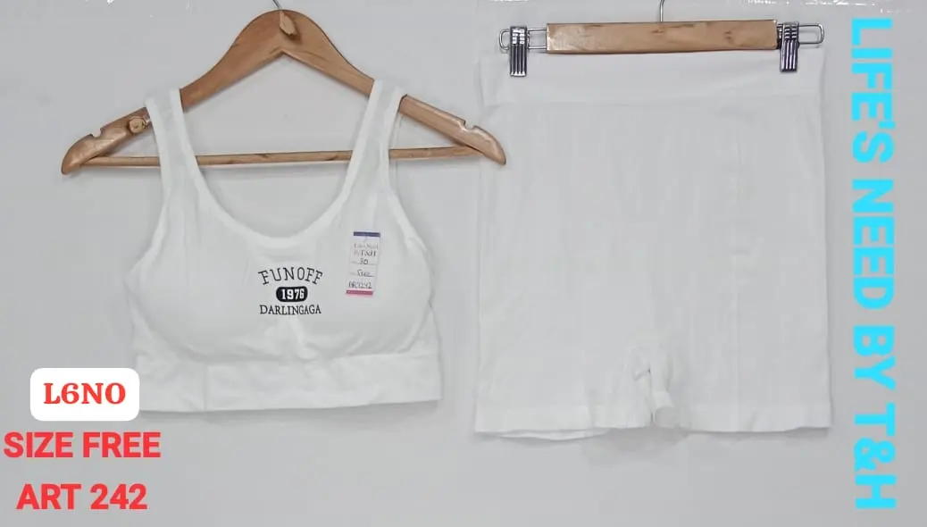 Sports Bra With Boxer Underwear Set