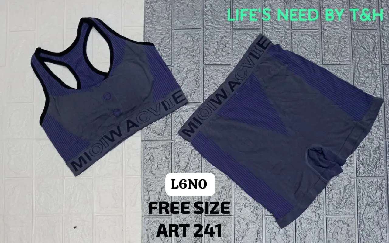 Premium Sports Bra & Boxer Set – Free Size Comfort Fit - Image 3