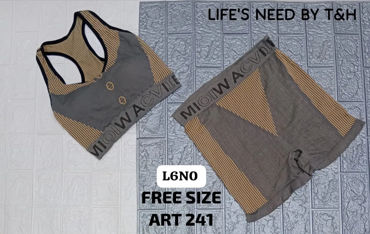 Premium Sports Bra & Boxer Set – Free Size Comfort Fit - Image 2