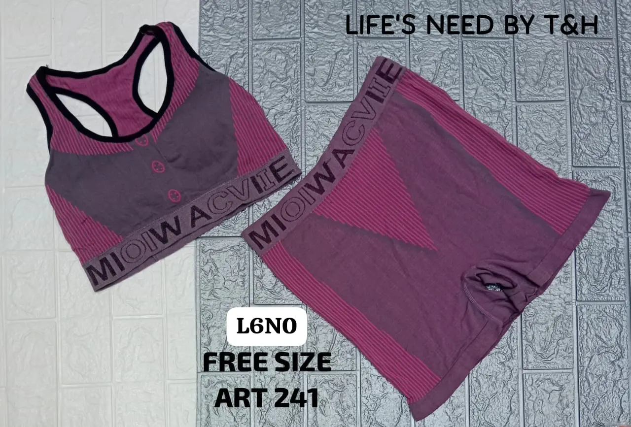 Premium Sports Bra & Boxer Set – Free Size Comfort Fit