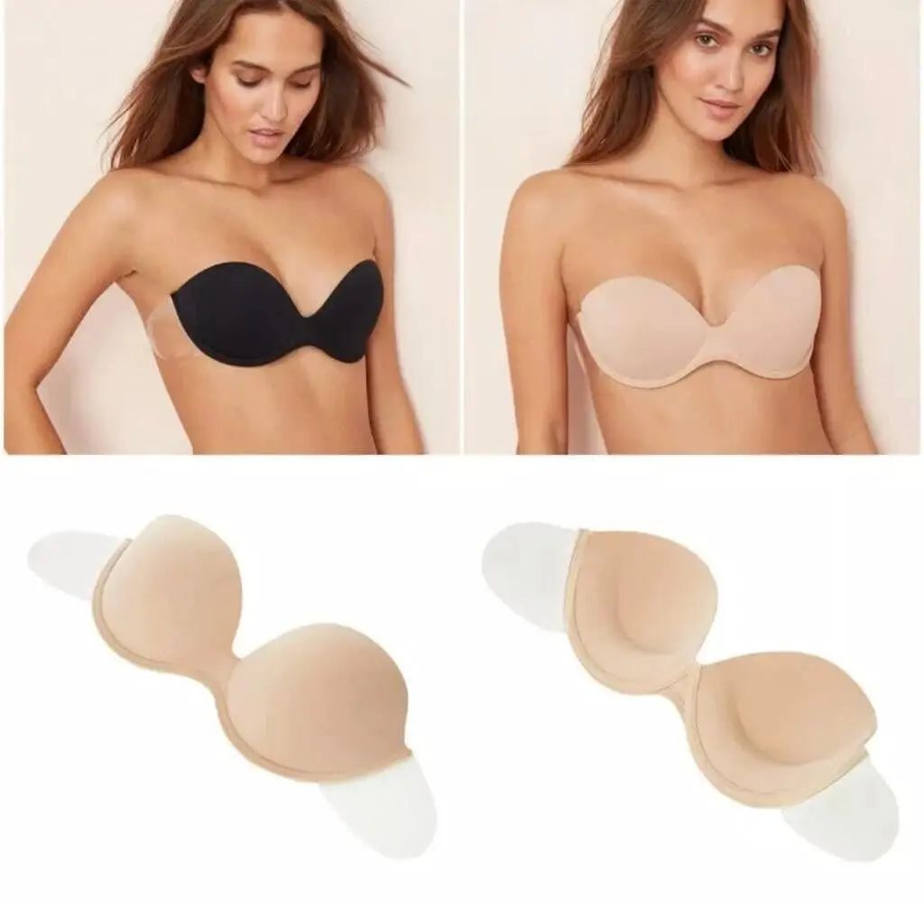 Push Up Sticky Backless Bra | Invisible Strapless Adhesive Bra