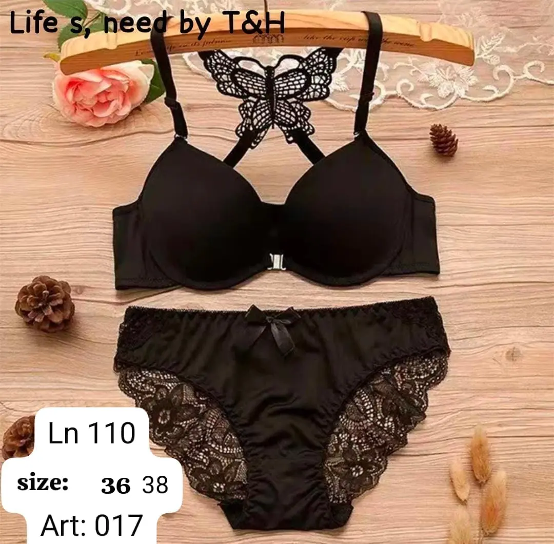 Butterfly Bra Panty Set Imported Net Lingerie - Image 6