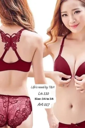 Butterfly Bra Panty Set Imported Net Lingerie