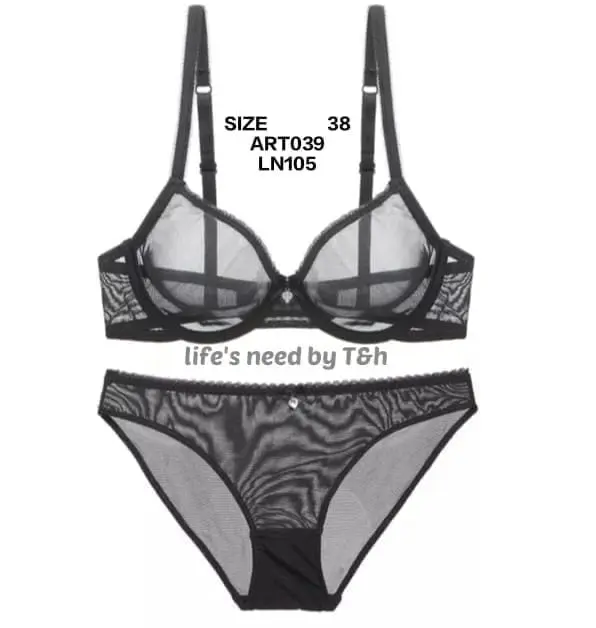 Transparent Bra Panty Set Imported Net Lingerie